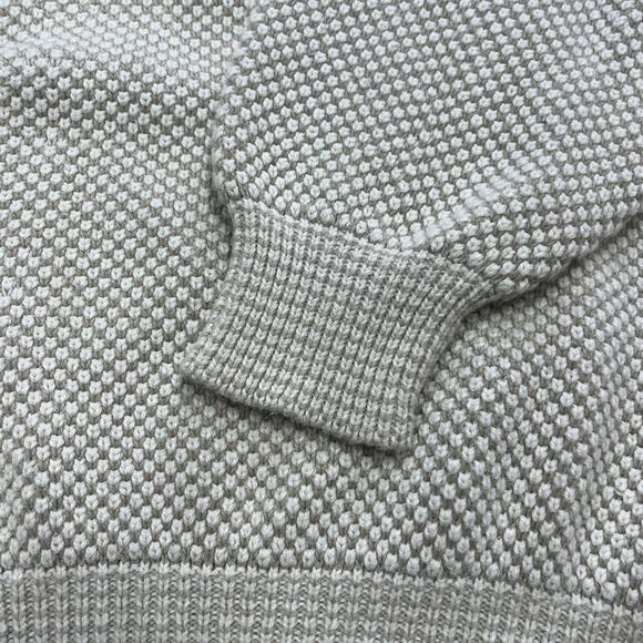 Vintage Peconic Bay Traders Waffle Knit Sweater Large Beige Fisherman Grandpa - Picture 9 of 13